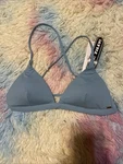 Ripcurl Light Blue Bikini Top Only Cross Tie Back Women Good Support. Fixed Price $20.00.