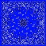 Zan Headgear Bandanna Navy Blue Paisley B002 100% Cotton 22"X22". Fixed Price $7.95.