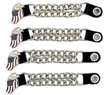 4 American Flag Eagle Double Chain Motorcycle Vest Extenders Usa Made. Fixed Price $23.99.