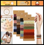 96 Pcs Boho Hair Ties - No Damage Elastic Ponytail Holders, Multicolor Acce. Fixed Price $26.09.