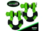 Rhino Usa Supershack-grn 8 Ton Shackles W/ Isolators. Fixed Price $82.29.