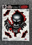Lethal Threat Peek Boo Skull Decal - Part # LT90103 Size: 5.79 X 6.32. Fixed Price $11.99.