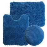 Lavish Home 3 Piece Super Plush Bath Rug Set Navy Blue Mat Toilet Seat Cover. Fixed Price $31.99.