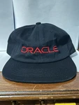 Oracle Hat Cap Strapback Black Embroidered Spellout Logo Lettering. Fixed Price $9.99.