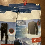 Men's Performance Base Layer Pants With Fly And Long Sleeve Shirt Size Small. Fixed Price $19.99.