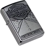 Zippo Lighter 20229 - Harley Davidson Motor Cycles American Legend Bar & Shield. Fixed Price $44.99.