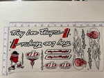 Troy Lee Designs Stickers Set, White, Black & Red.. Fixed Price $10.99.