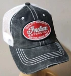 Indian Motorcycle Distressed Mesh Trucker Hat Black & White. Fixed Price $21.99.