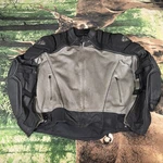 Joe Rocket Velocity Armored Motorcycle Jacket Men Grey Black Full Zip - Damage. Fixed Price $22.94.