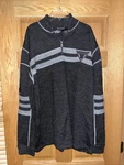 Harley Davidson Mens 1/4 Zip Pullover Wool Blend Sweater Logo Striped Gray. Fixed Price $60.00.