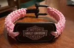 Harley Davidson Pink & Black Paracord Survival Strap Bracelet Pre-owned Wonens. Fixed Price $10.00.