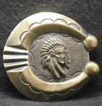 XF21176 Vintage 1970S *indian Chief Horseshoe* Native American Mens Belt Buckle. Fixed Price $40.00.