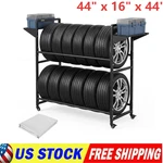 Garvee Tire Storage Rack Adjustable Rolling With Anti-dust Cover 44" X 16". Fixed Price $84.69.