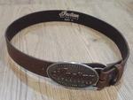 Indian Motorcycle Brown Belt W/ Emblem Buckle Size Small. Fixed Price $65.00.