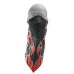 Large Red Pinstripe Flames On Black Neodanna Bandanna Neoprene Face Mask Combo. Fixed Price $9.95.