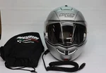 Nolan N104 Size Large Solid Glossy Modular Flip-up Motorcycle Helmet Silver. Fixed Price $99.99.