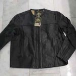New Roland Sands Design Men's Barfly Leather Jacket - Black Medium. Fixed Price $350.00.