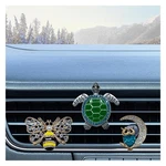 3PCS Bling Car Dashboard Air Vent Turtle+bee+crescent Owl, Multicolor. Fixed Price $11.08.
