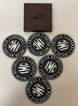 1-SET Indian Motorcycle Company Oem Imc Coasters Of 6, Black #2862946 #M348. Fixed Price $22.48.