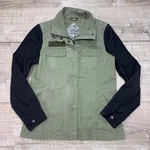 Fox Jacket Women Large Green Black Utility Field Military Full Zip Moto Coat. Fixed Price $40.23.