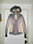 Divine Ii Divas Snow Gear Mauve Pink Yellow Hooded Thinsulate Jacket Sz. Xs Euc. Fixed Price $39.99.