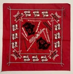 Willie Nelson Official Red Bandana - Franks Bros Authentic Concert Merchandise. Fixed Price $19.99.