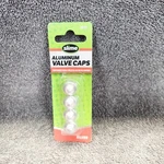 Slime 20131 Anodized Valve Caps. Silver. Set Of 4. Brand New In Package.. Fixed Price $10.00.
