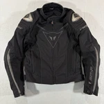 Dainese Super Speed Tex Sp-r Motorcycle Jacket Sz 48 Black Armor Pads Biker Mens. Fixed Price $149.99.