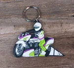 Vintage Nos Genuine Kawasaki Drag Racing Motorcycle Bike Rubber Fob Keychain. Fixed Price $18.99.