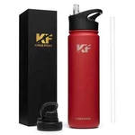 Kings Fiore Water Bottle Straw And Spout Lid Stainless Steel Keep Drinks Hotcold. Fixed Price $29.99.