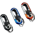 Carabiner Heavy Duty Double Keychain - Locking Ring, Fob Holder. Fixed Price $15.99.