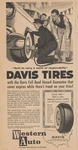 1957 Davis Tires - Car Service Station Guy Western Auto Air Hose Print Ad Art. Fixed Price $9.71.