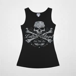 Lethal Angel Black Skull Graphic Cotton Sleeveless Tank Top Scoop Neck Women. Fixed Price $28.99.