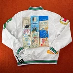 Members Only Mens Large Jean Michel Basquiat Thor Superman Aviator Windbreaker. Fixed Price $79.95.