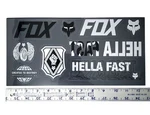 Fox Racing Sticker Kit 9 Decals Hella Fast Moto Club 12.5" 6.5" Sheet. Fixed Price $13.96.