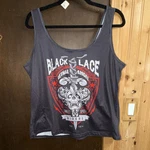 Lethal Angel Women's Skull Graphic Black Sleeveless Tank Top 2XL Biker. Fixed Price $10.00.