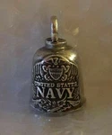 Navy Logo Motorcycle Guardian Angel Good Luck Gremlin Bell Made Usa. Fixed Price $17.89.