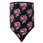 Black Zan Headgear Skull Flower Fleece Lined Neck Gaiter Tube. Fixed Price $18.95.