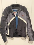 Joe Rocket Atomic 5.0 Hvy Duty Padded Armor Motorcycle Jacket Adult Blk Gray. Fixed Price $62.98.