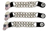 3 American Flag Eagle Double Chain Motorcycle Vest Extenders Usa Made. Fixed Price $17.99.