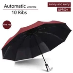 New Automatic Umbrella Sun / Rain Anti-uv Windproof 3 Folding Compact. Fixed Price $16.87.