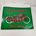 Indian Chief Power Plus Motorcycle Metal Tin Sign Decor Garage Bedroom Man Cave. Fixed Price $19.99.