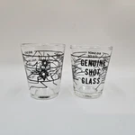 2 Genuine Shot Glass Barware Half - Full & Big Bullet Shattered. Fixed Price $8.95.