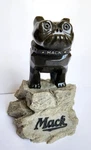 Mack Truck Bulldog Paperweight Granite On Rock Advertising Promo. Fixed Price $179.99.