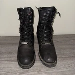 Harley Davidson Black Elson D93243 Motorcycle Biker Riding Boots Size 13 M!. Fixed Price $89.99.