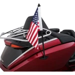 Show Chrome Flag Pole For Honda GL1800 Black 52-974BK. Fixed Price $59.94.