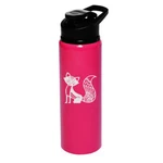 25OZ Aluminum Sports Water Bottle Travel Fancy Fox. Fixed Price $19.99.