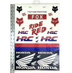 Fox Racing Honda Ride Red Track Pack Sticker Kit 29 Decals. Fixed Price $27.95.