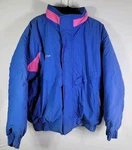Vintage Fieldsheer Ski Jacket Winter Coat Snow Puffer 80S Neon Pink Blue Sz Lrg. Fixed Price $29.77.