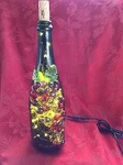 New Bling Lamp Lights Electric Fox Meadow Cork Empty Wine Bottle Warm White Leds. Fixed Price $40.00.
